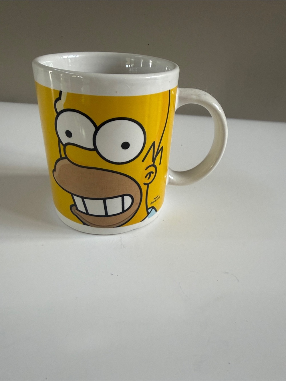 Homer Simpson Yellow Ceramic Coffee Mug - Branded Character Design